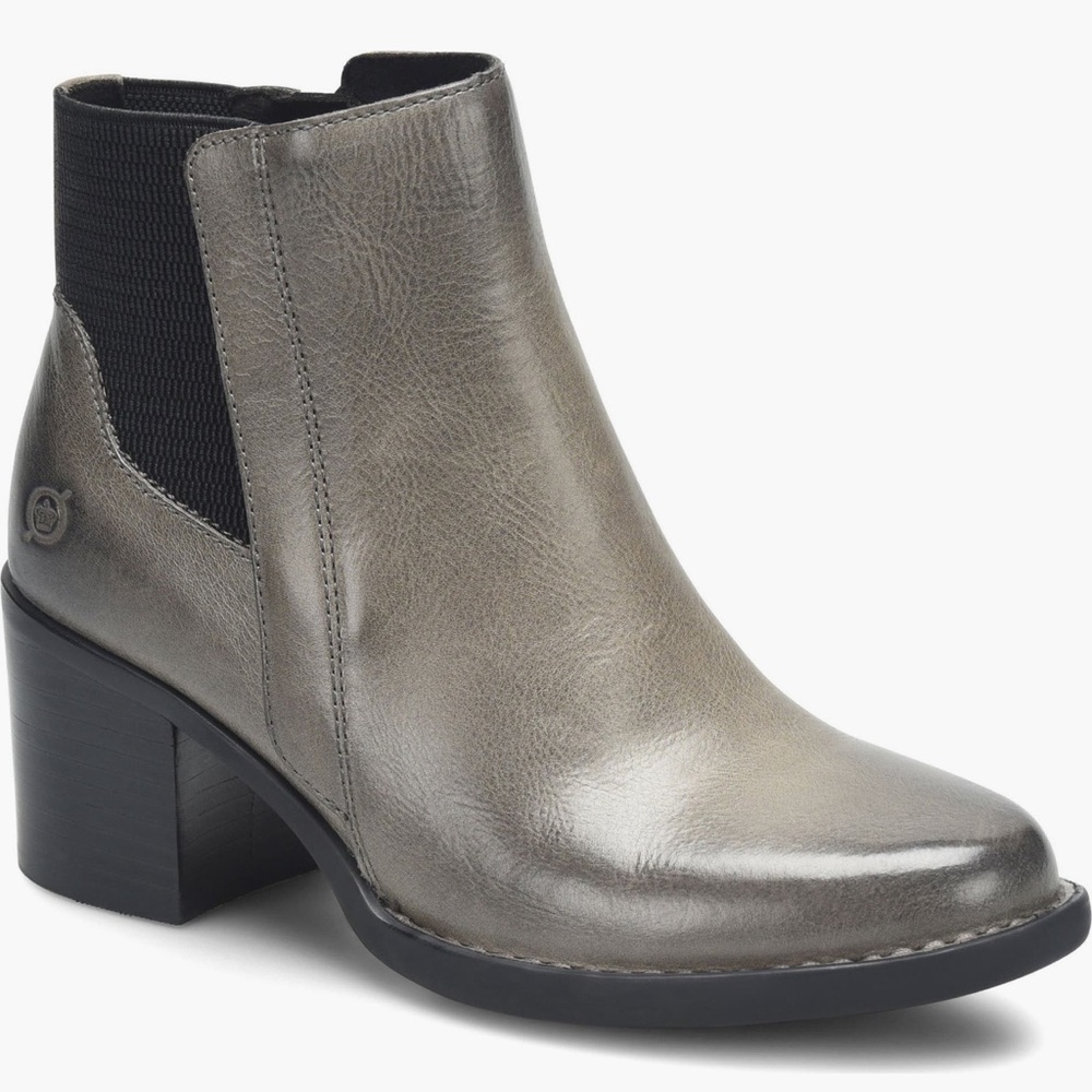 Born Metallic Gray Ankle Booties